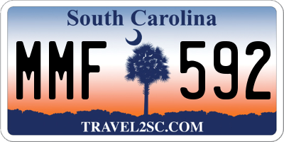 SC license plate MMF592