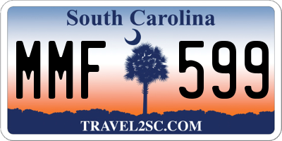 SC license plate MMF599