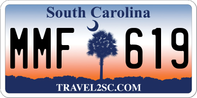 SC license plate MMF619