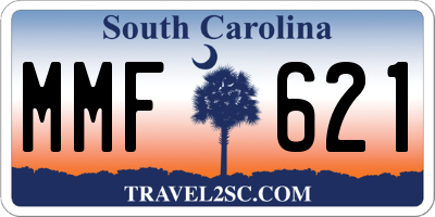 SC license plate MMF621