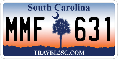 SC license plate MMF631