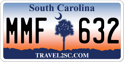 SC license plate MMF632
