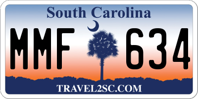 SC license plate MMF634