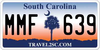 SC license plate MMF639