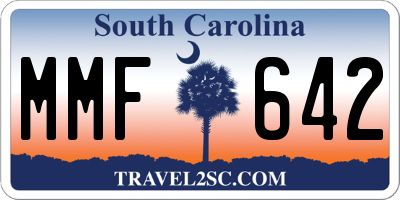 SC license plate MMF642