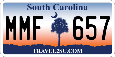SC license plate MMF657