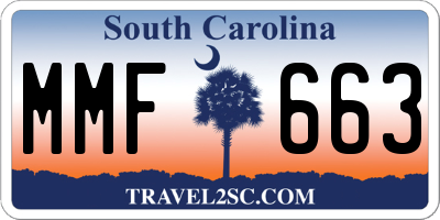 SC license plate MMF663