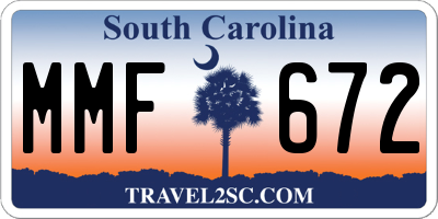 SC license plate MMF672