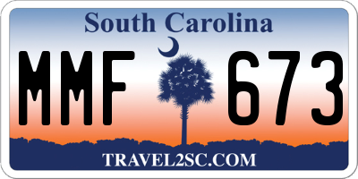 SC license plate MMF673
