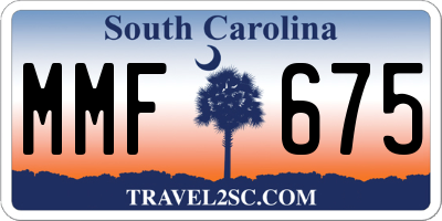 SC license plate MMF675