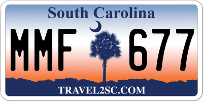 SC license plate MMF677