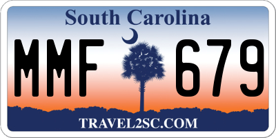 SC license plate MMF679