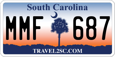 SC license plate MMF687