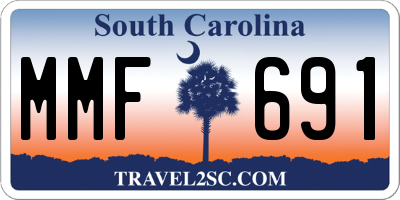 SC license plate MMF691
