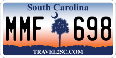 SC license plate MMF698