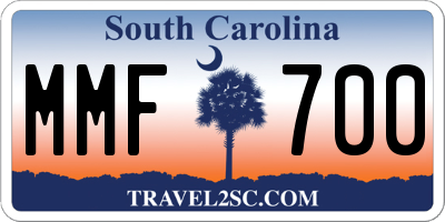 SC license plate MMF700