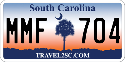 SC license plate MMF704