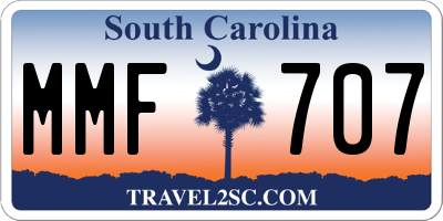 SC license plate MMF707