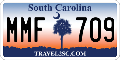 SC license plate MMF709