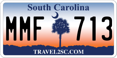 SC license plate MMF713