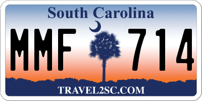 SC license plate MMF714