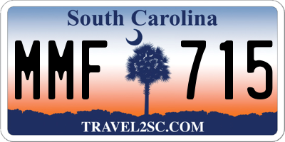 SC license plate MMF715