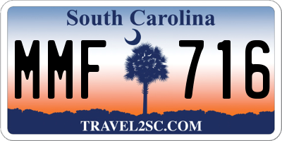 SC license plate MMF716