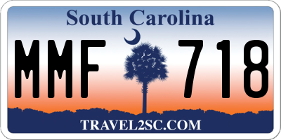 SC license plate MMF718