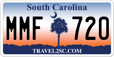 SC license plate MMF720