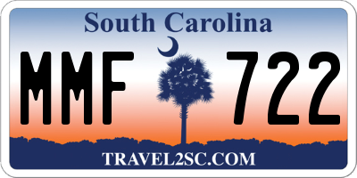 SC license plate MMF722
