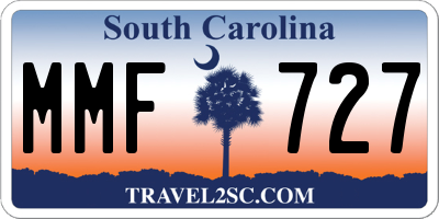 SC license plate MMF727