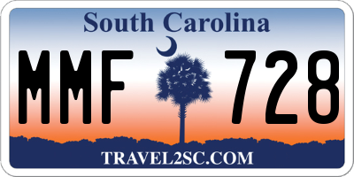 SC license plate MMF728