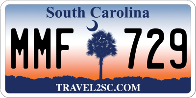 SC license plate MMF729