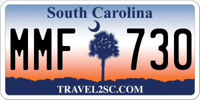 SC license plate MMF730