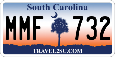 SC license plate MMF732