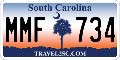SC license plate MMF734