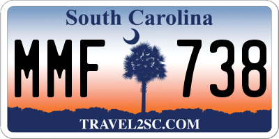 SC license plate MMF738
