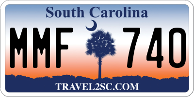 SC license plate MMF740
