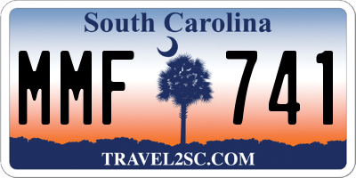 SC license plate MMF741
