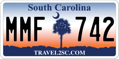 SC license plate MMF742