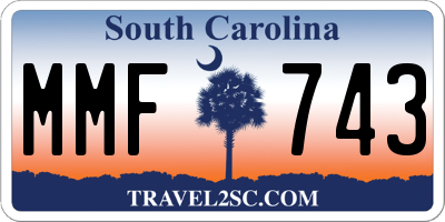SC license plate MMF743