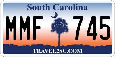 SC license plate MMF745