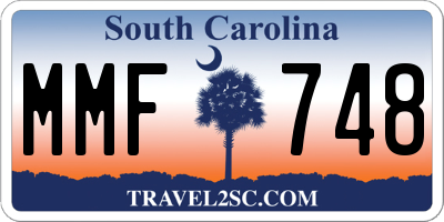 SC license plate MMF748
