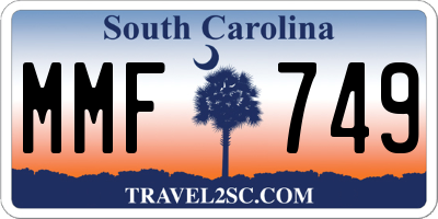 SC license plate MMF749
