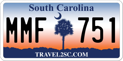 SC license plate MMF751