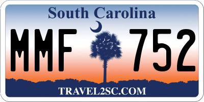 SC license plate MMF752