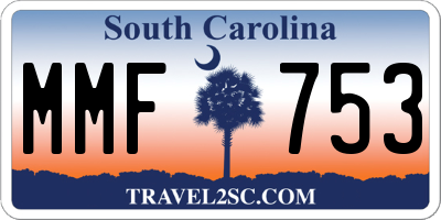 SC license plate MMF753
