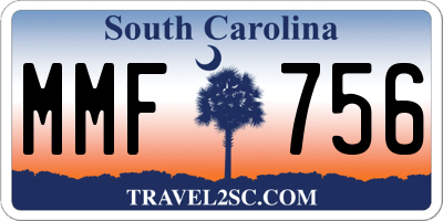 SC license plate MMF756