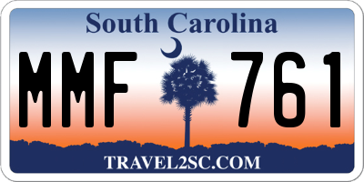 SC license plate MMF761