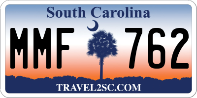 SC license plate MMF762